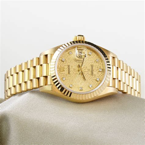 rolex oyster perpetual datejust gold replica|rolex datejust yellow gold price.